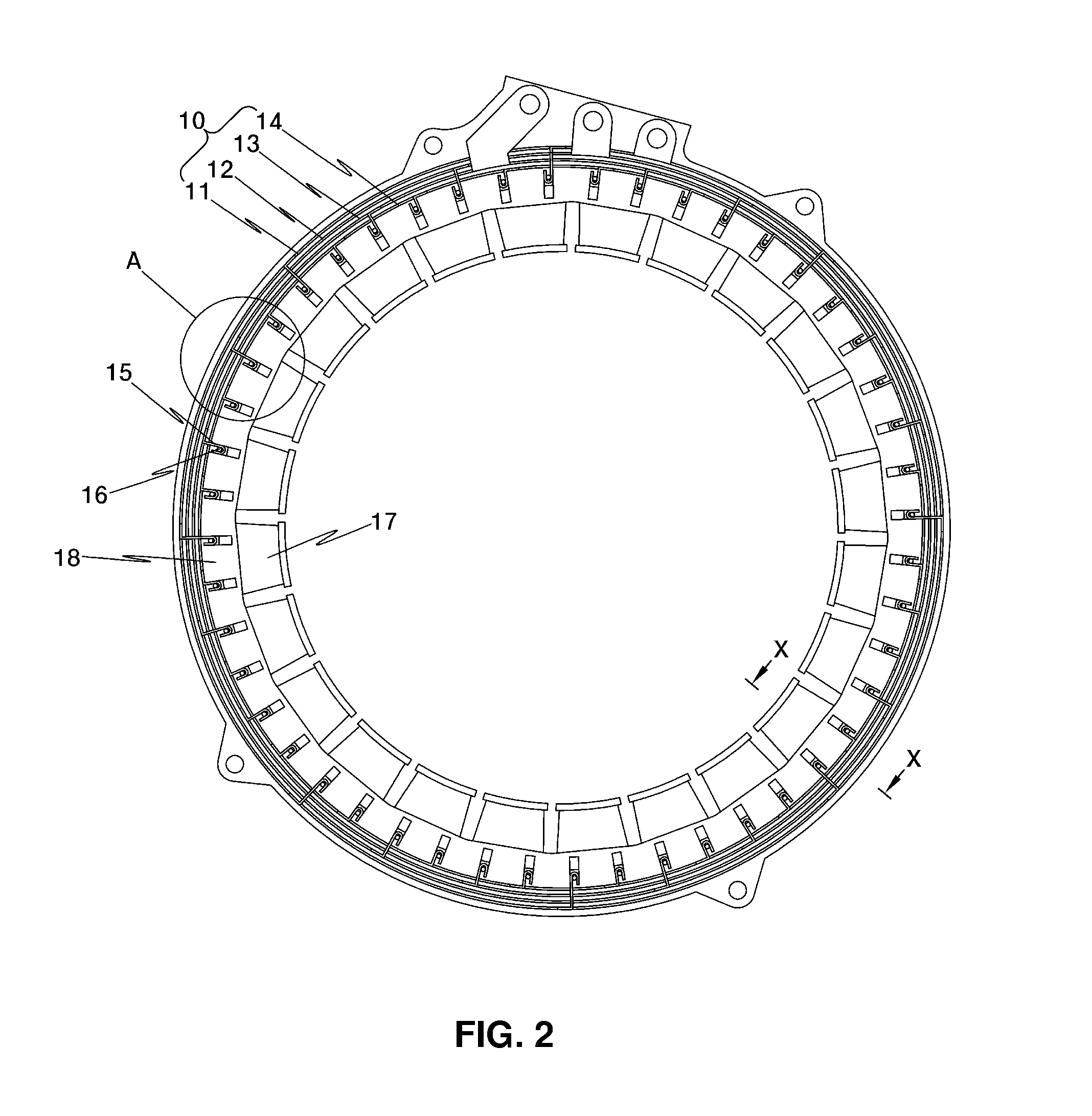 Concentrated winding type driving motor for vehicle