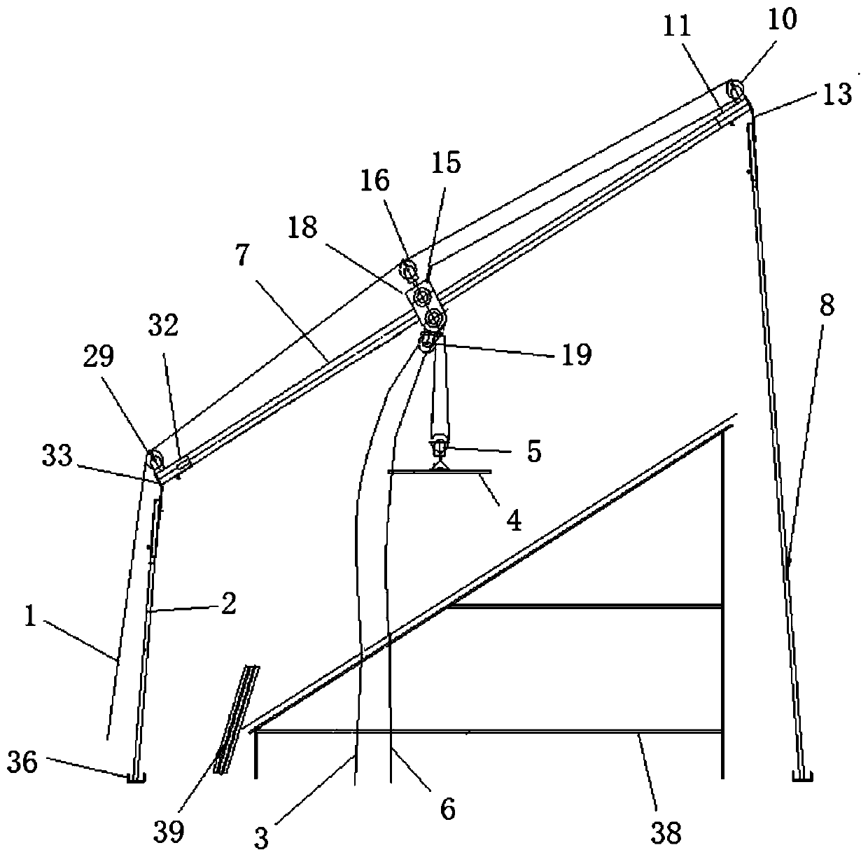 Combined lifting tool for mounting of solar panel and method