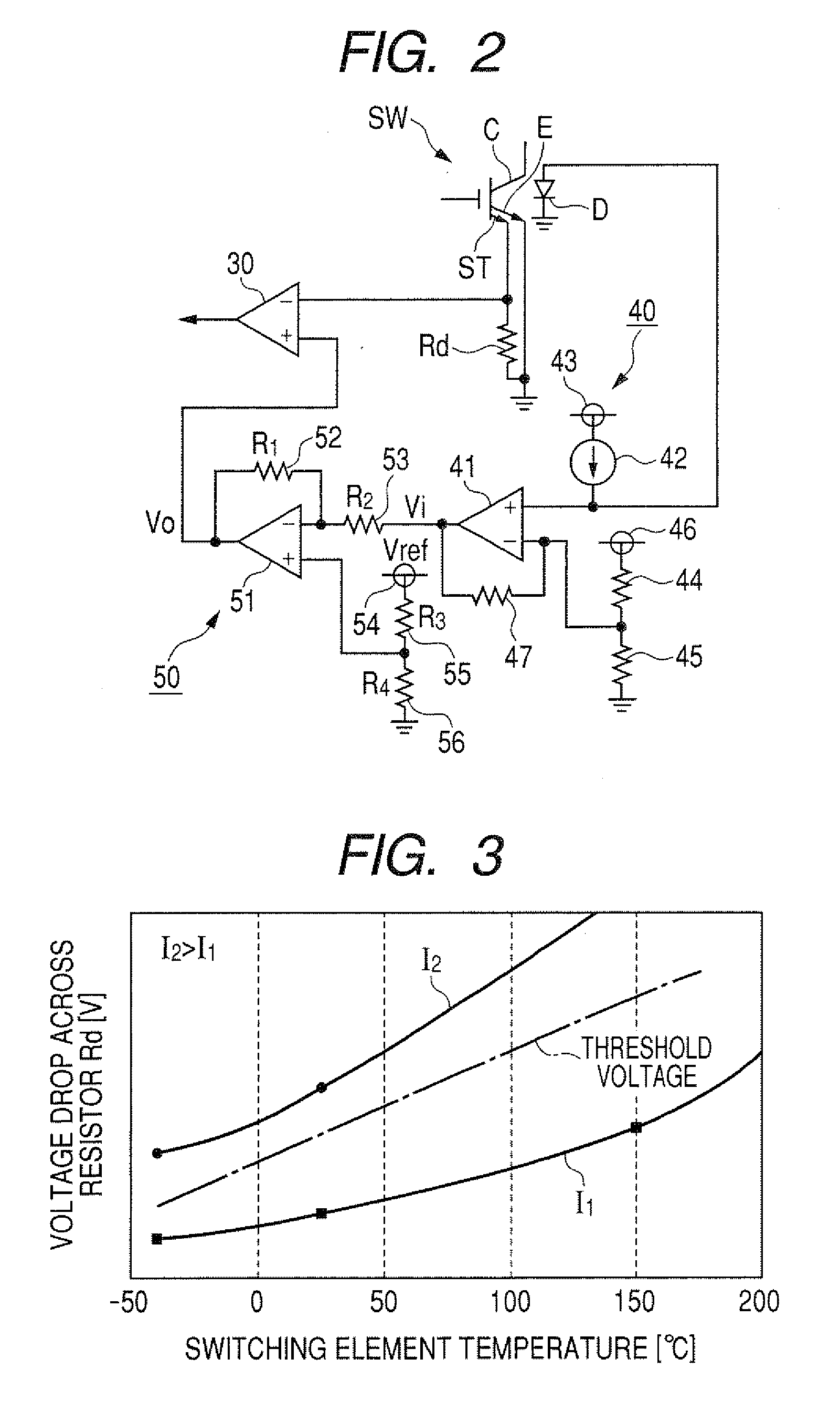 Switching element overcurrent protection circuit which operates within a high-voltage system that incorporates the switching element