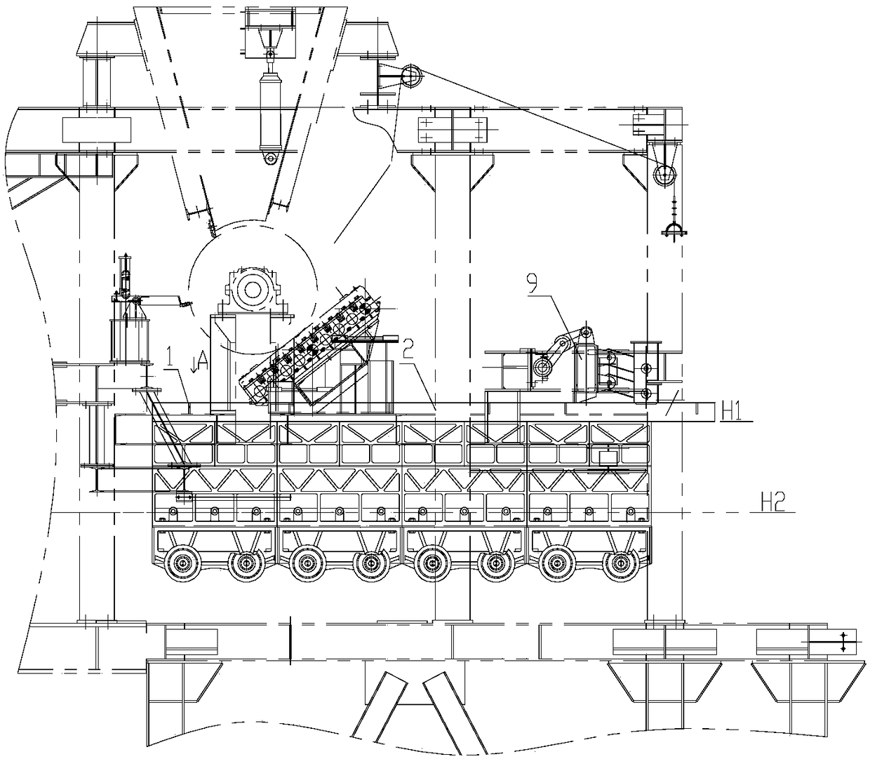 Material layer thickening device for sintering