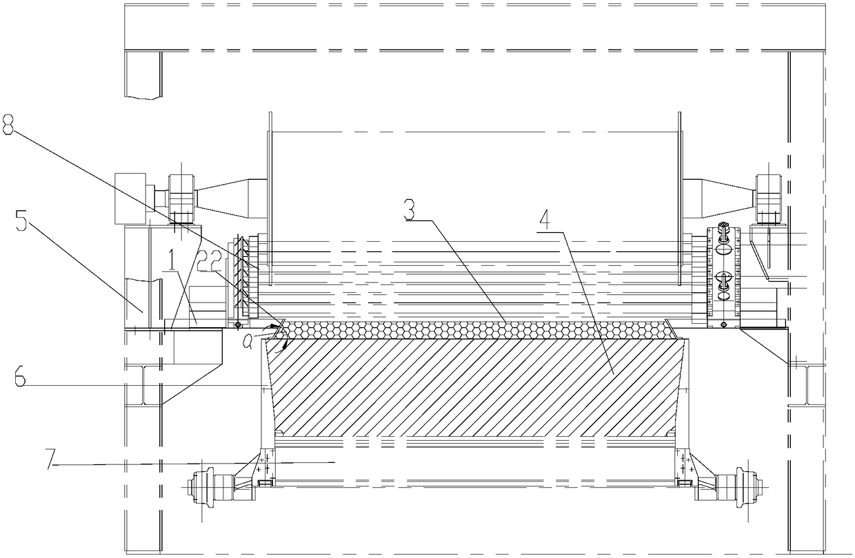 Material layer thickening device for sintering