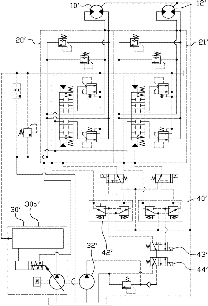 Double-winding hydraulic control system and engineering machine provided with same