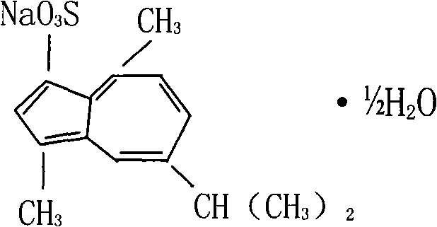 Azulene sulfonate-containing gynaecological special lotion