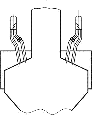 Simple rich-lean separation device arranged in W-flame boiler