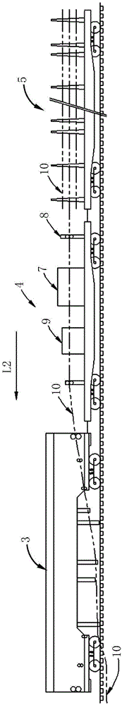 Operating method of rail exchanging train