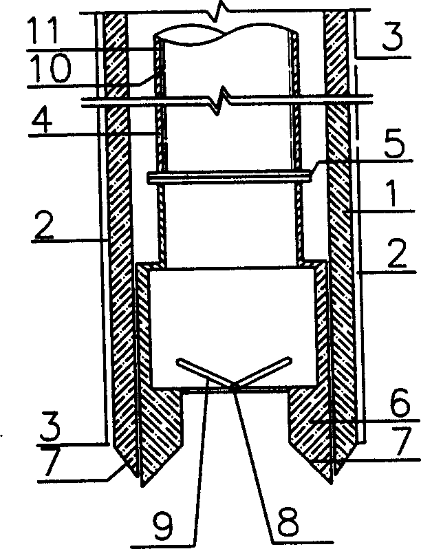 Construction for making piles and tools