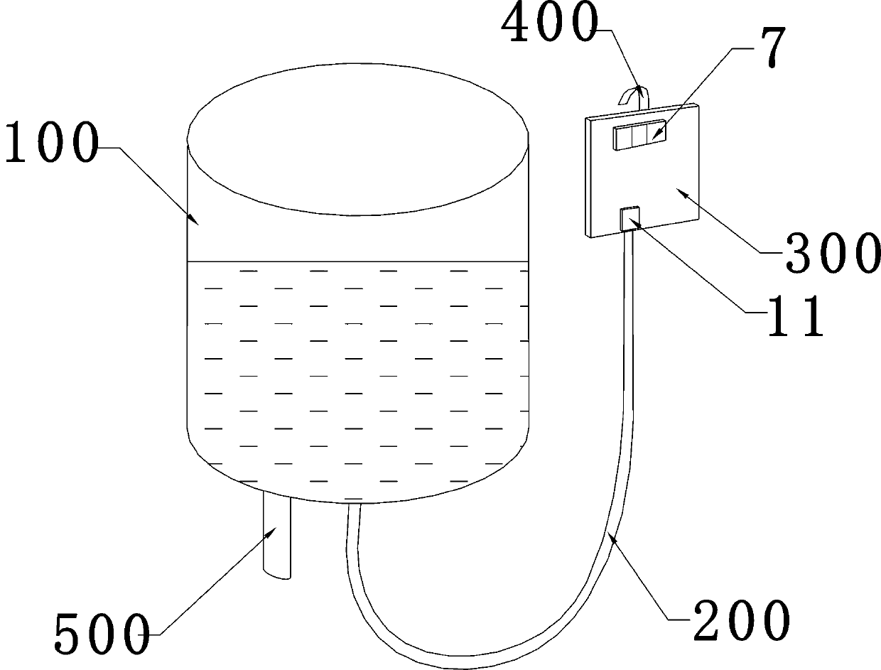 Continuous liquid level detection device