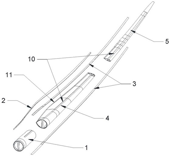 Modular wind power blade and assembling method thereof