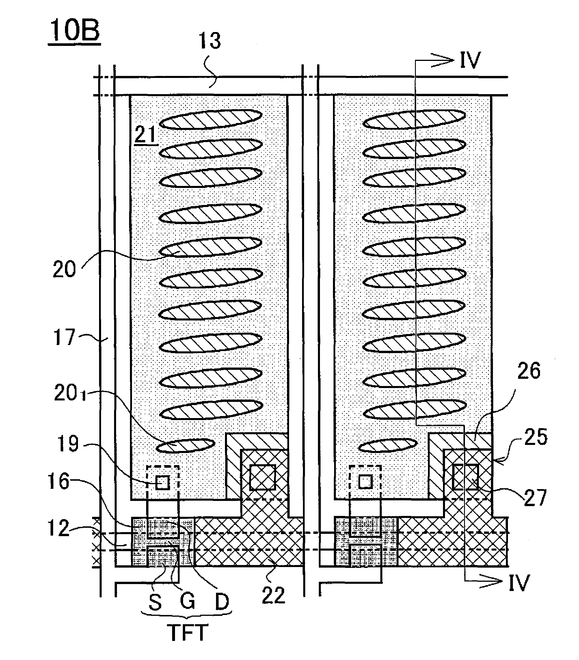 Transverse field type liquid crystal display panel