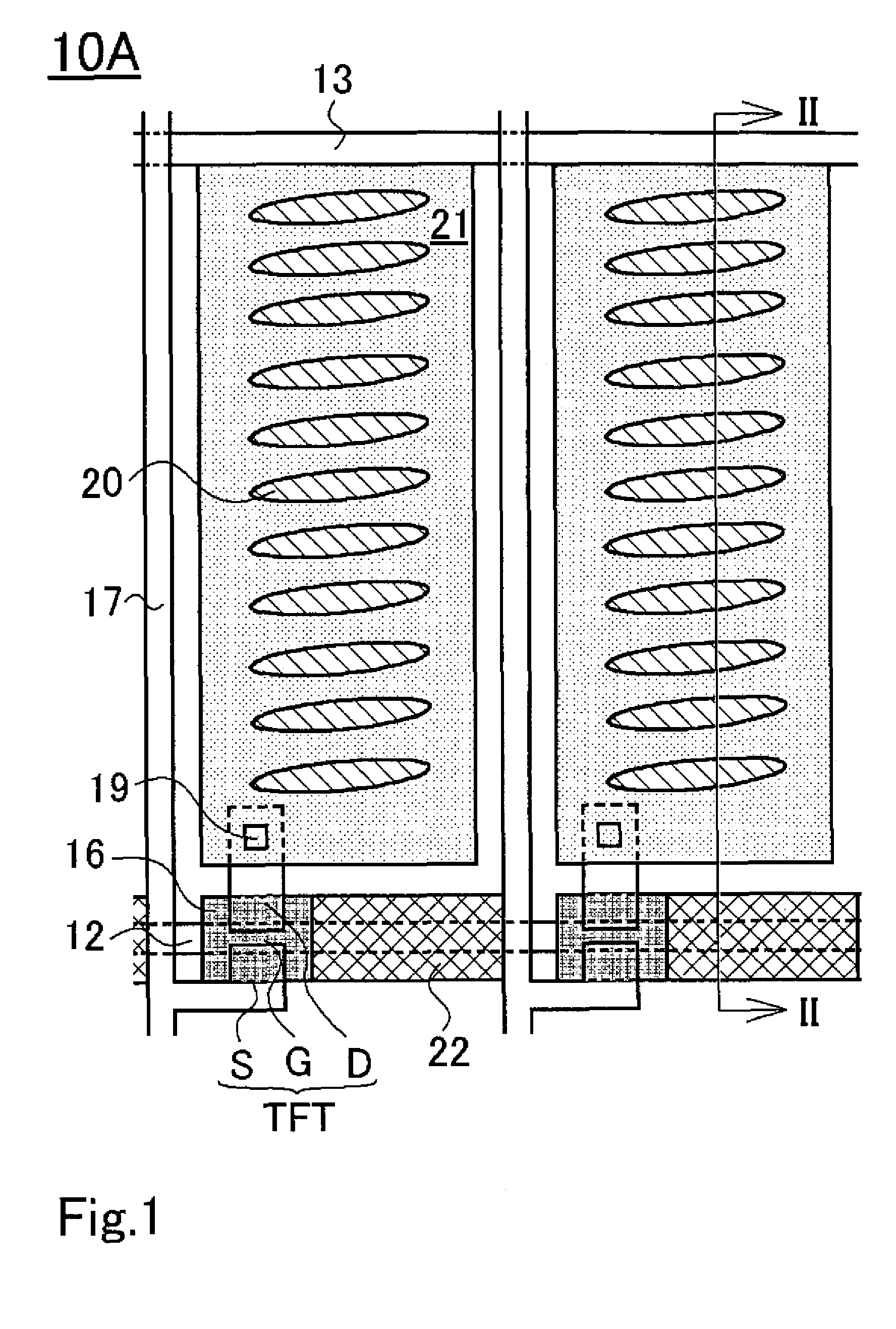 Transverse field type liquid crystal display panel