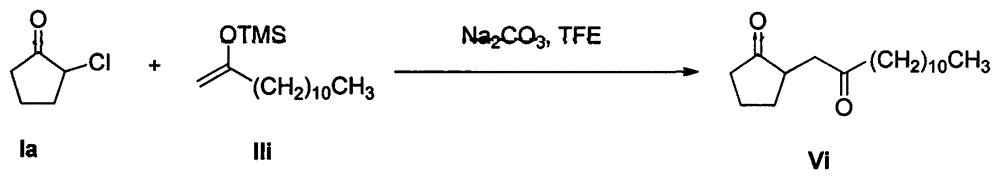 Method for synthesizing 1,4-diketone compound by using 2-halogenated cyclopentanone as raw material