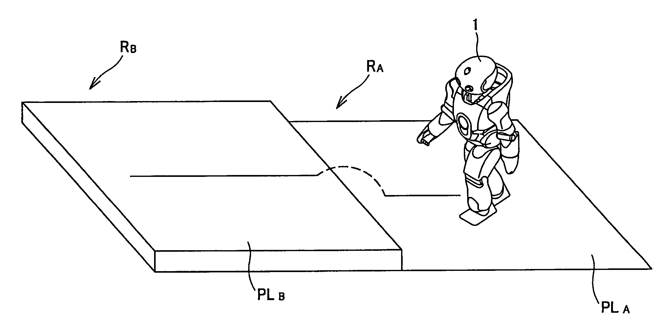 Environment recognizing device, environment recognizing method, route planning device, route planning method and robot