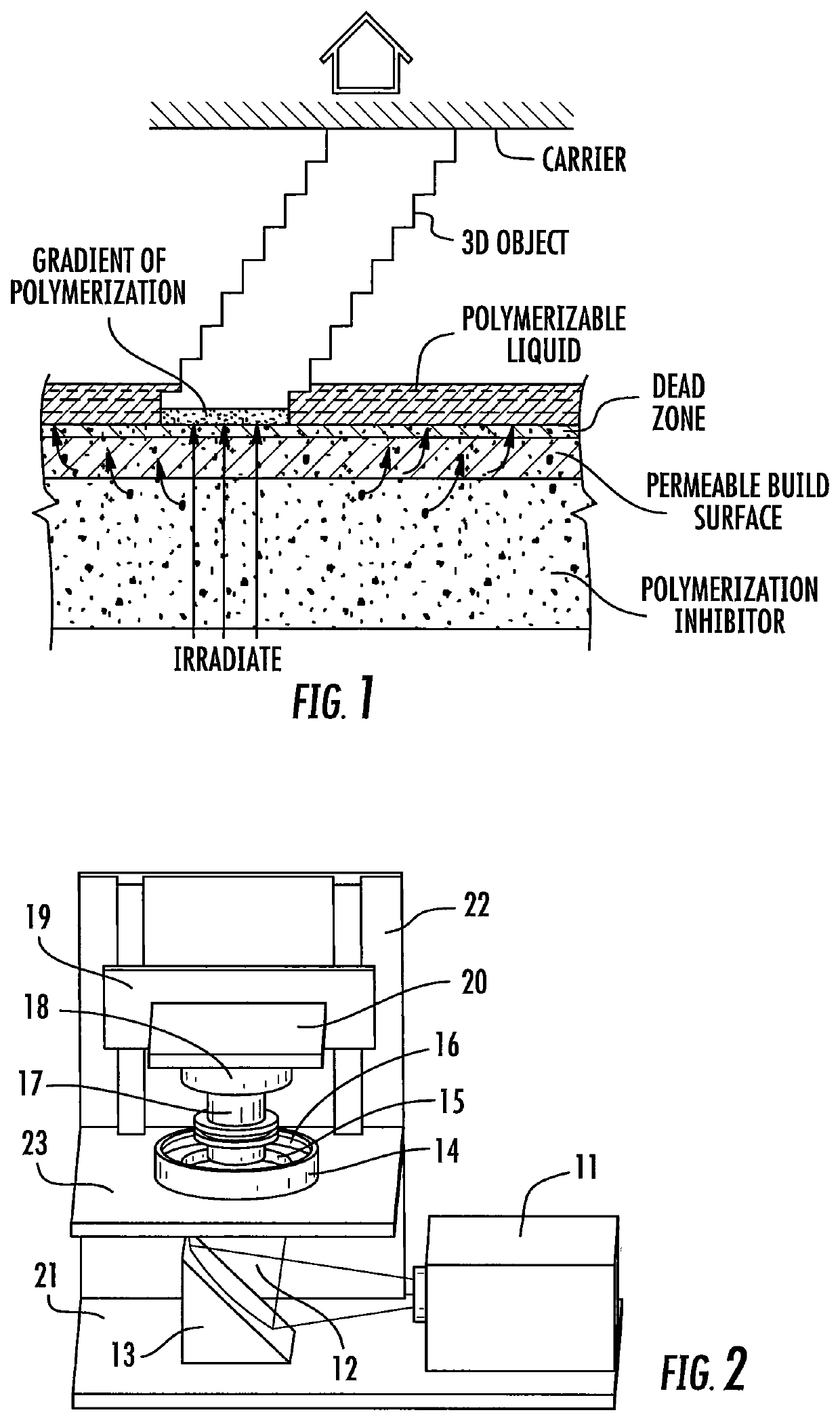 Three-dimensional printing using carriers with release mechanisms