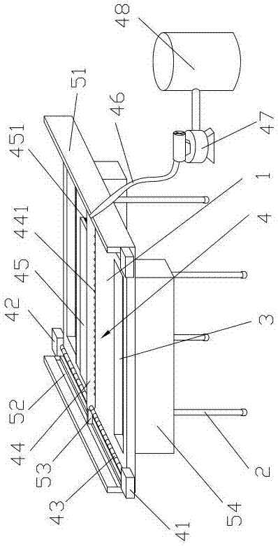 Fabric tailoring table with cleaning device