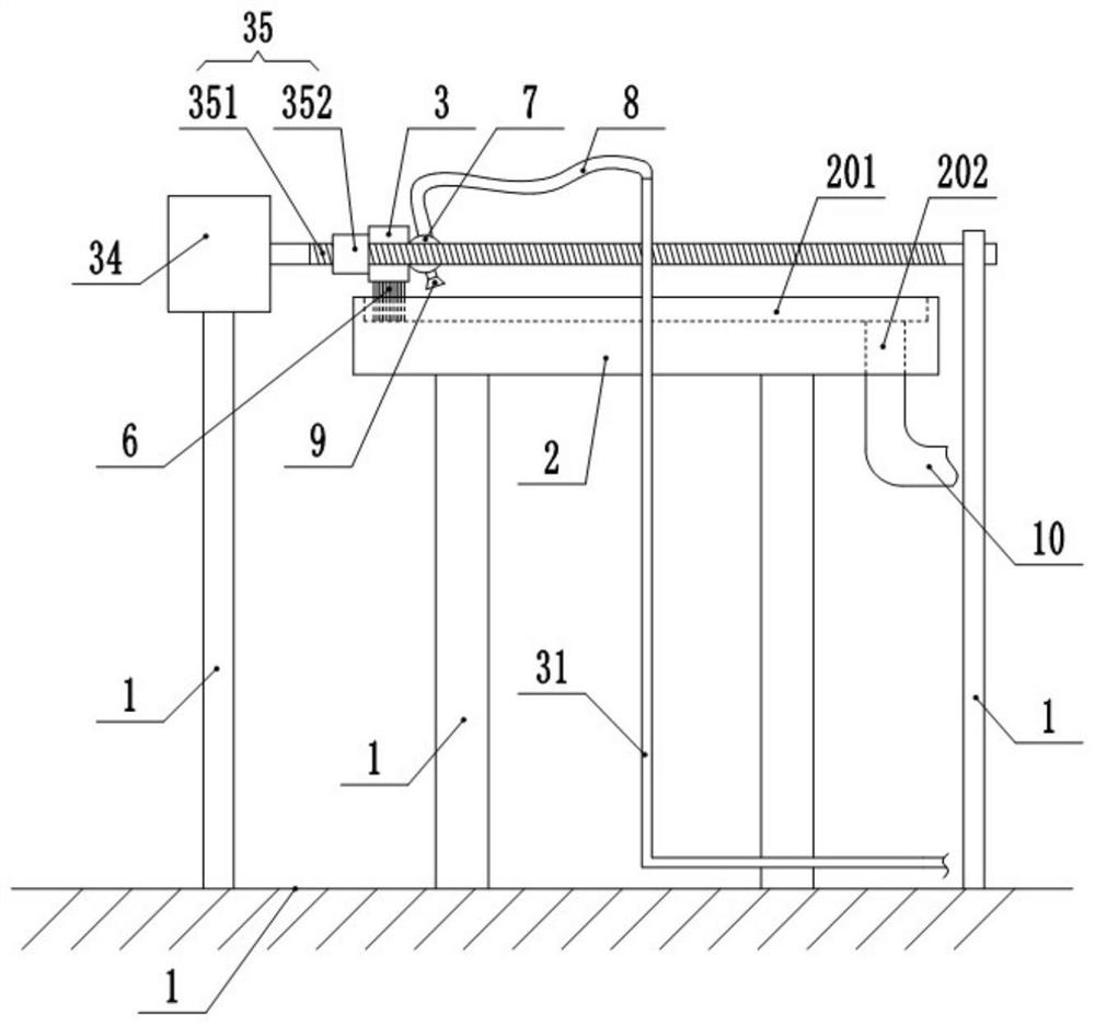 Machine tool chip removal and cleaning device for numerical control machine tool