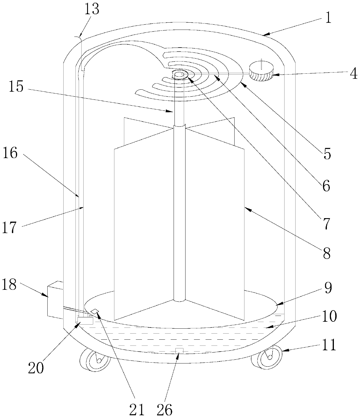 Efficient air-cooling gas-phase liquid nitrogen biological storage apparatus, use method and applications thereof