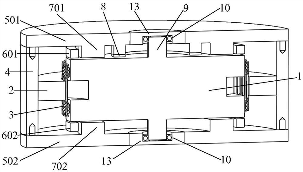 Stator hybrid excitation flywheel energy storage motor