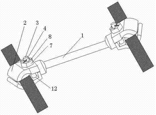 Anti-looseness sub-wire spacer for double split line