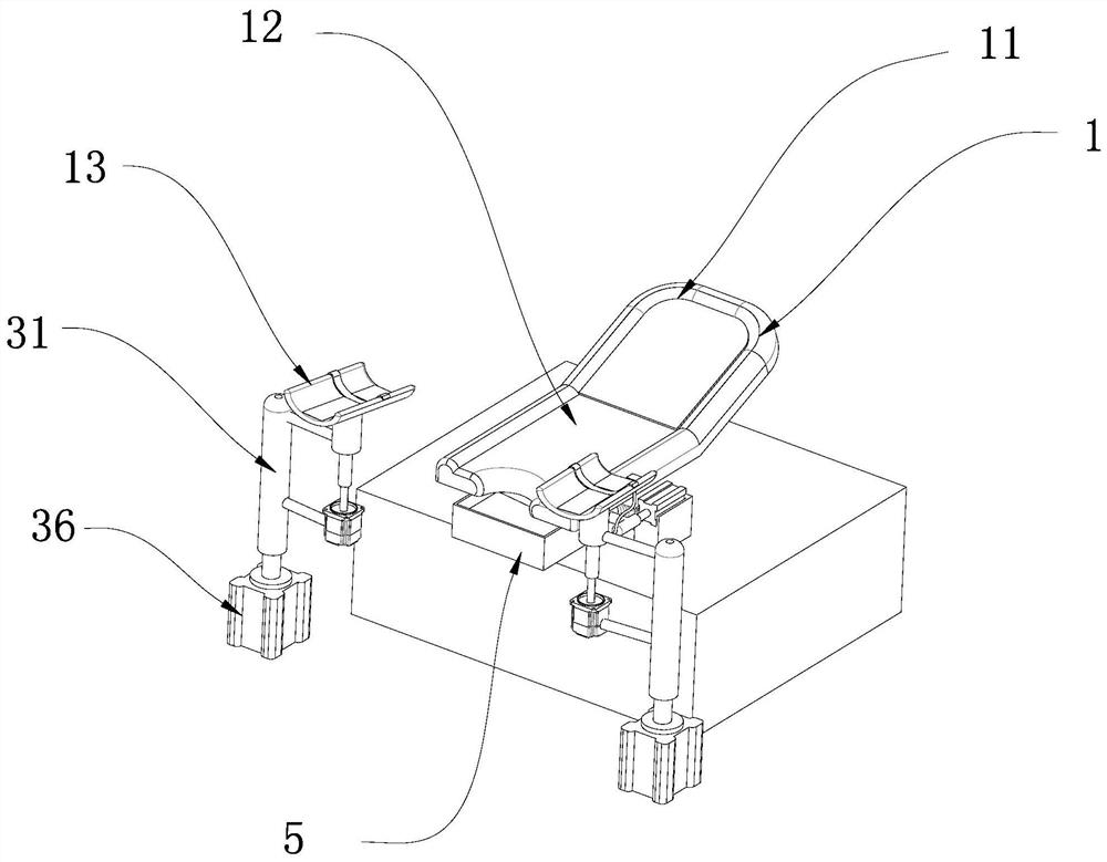 Human body induction gynecological examining couch convenient for storing appliances