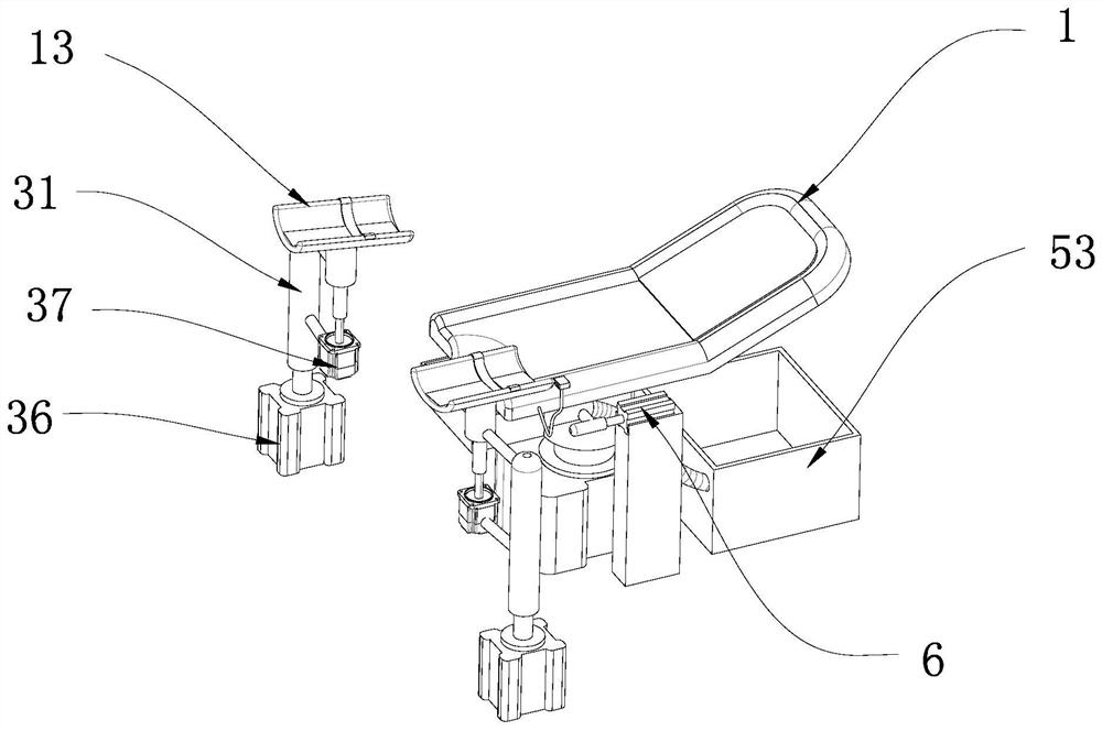 Human body induction gynecological examining couch convenient for storing appliances