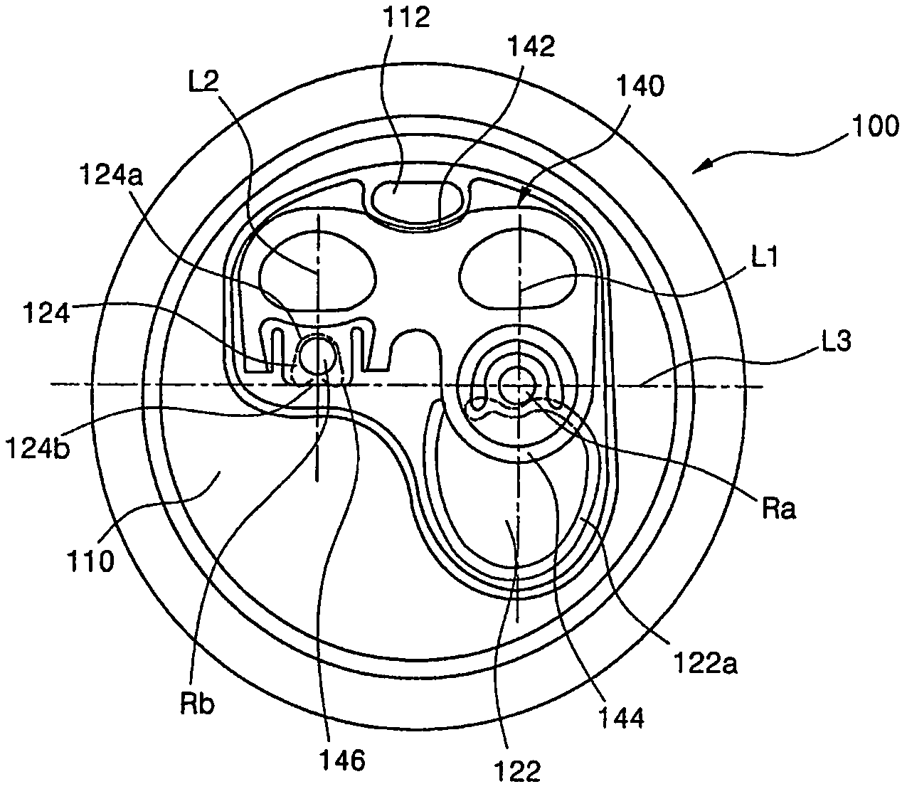 Opening device for can