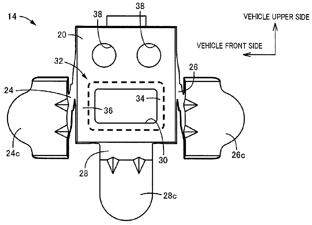 Assist grip attachment structure