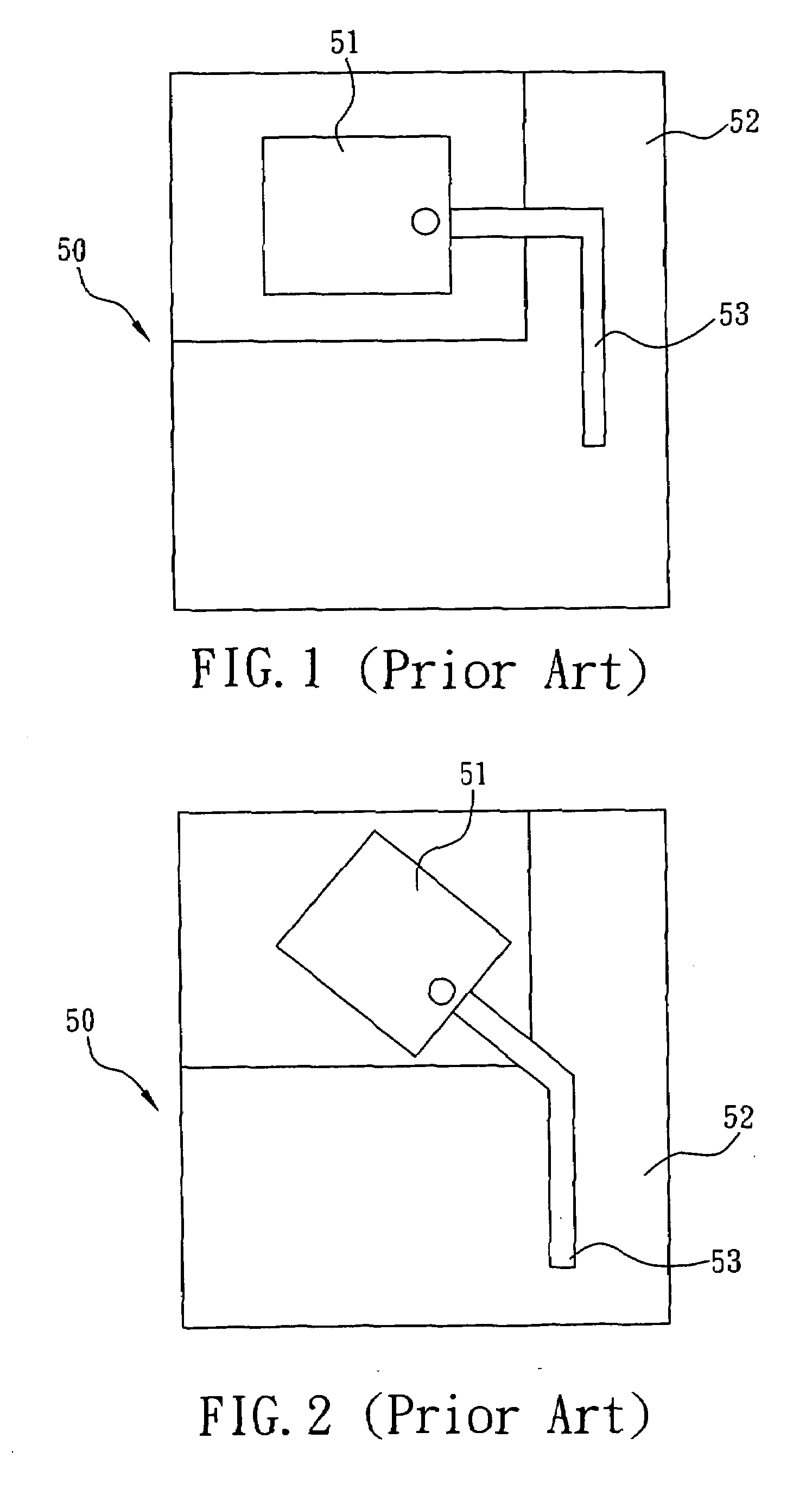 Pendulum-shaped microstrip antenna structure