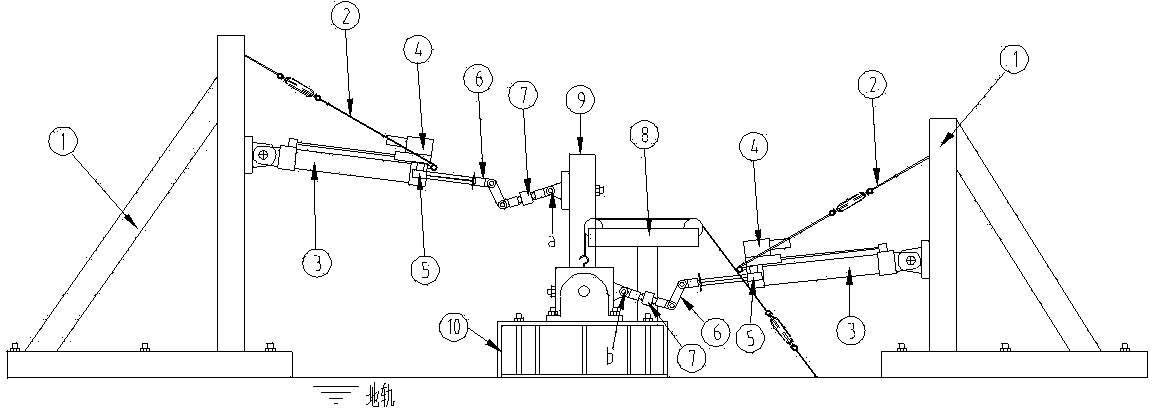 Torsion device used for large horizontal tail shaft torsion fatigue test