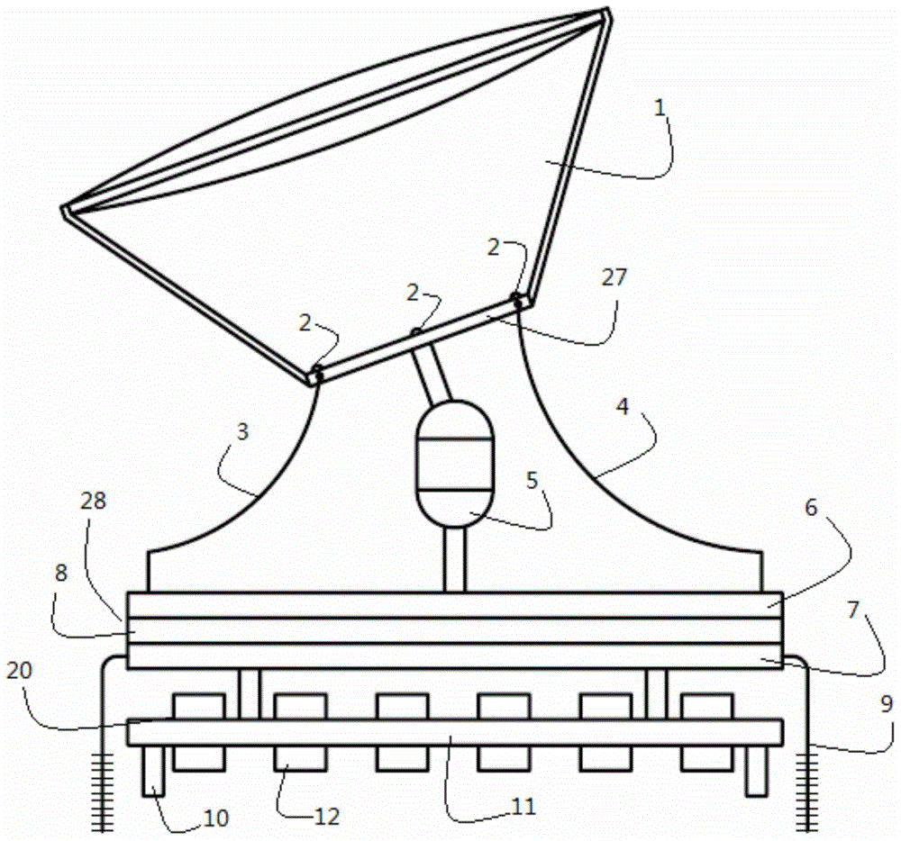 Surge and solar hybrid power generation system