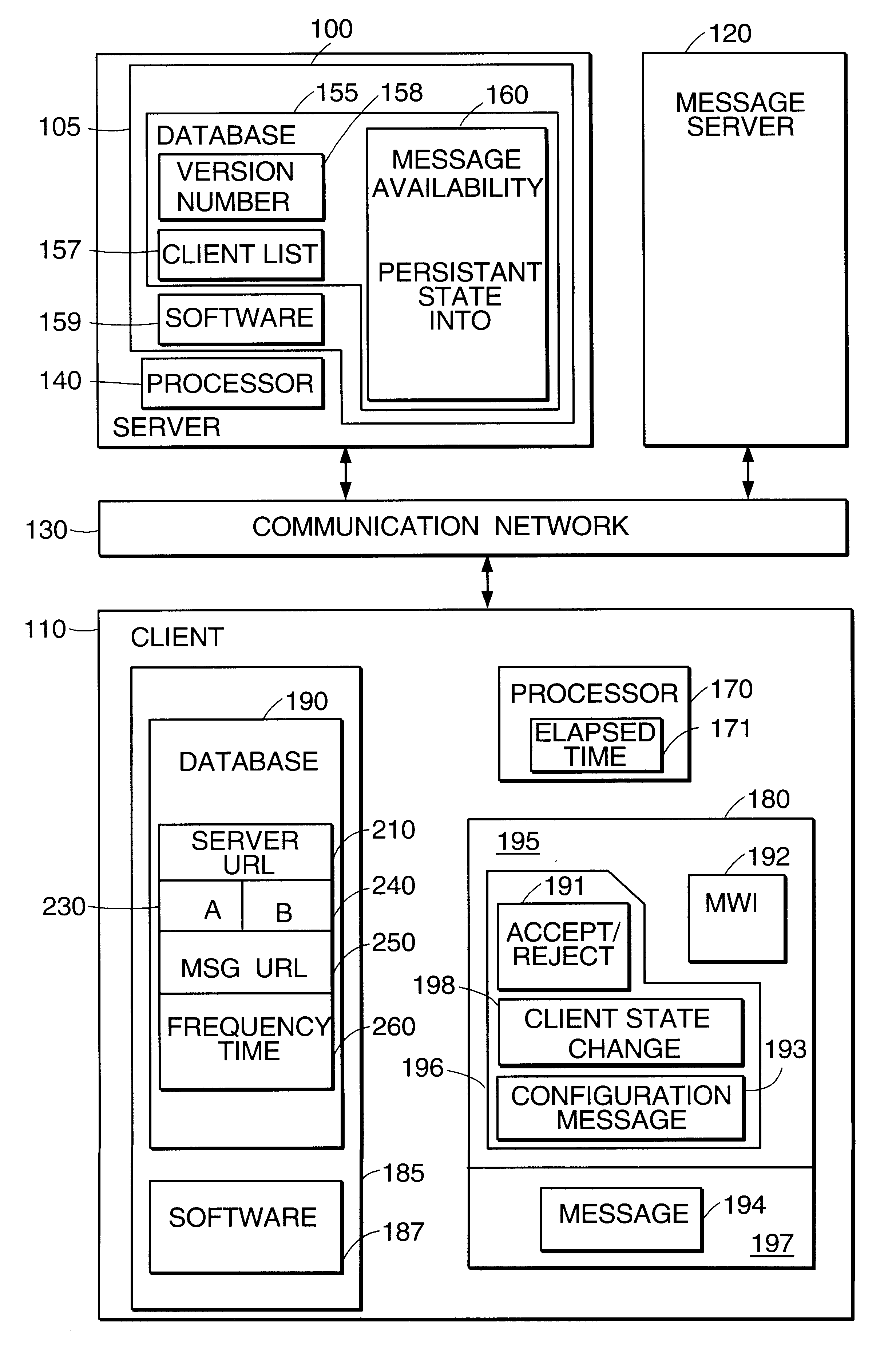 Configuring client software using remote notification