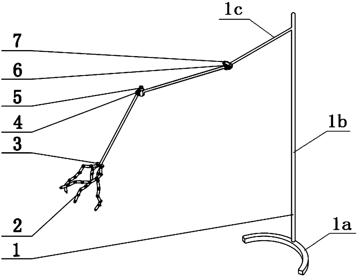 A spatial multi-degree-of-freedom surgery auxiliary arm mechanism