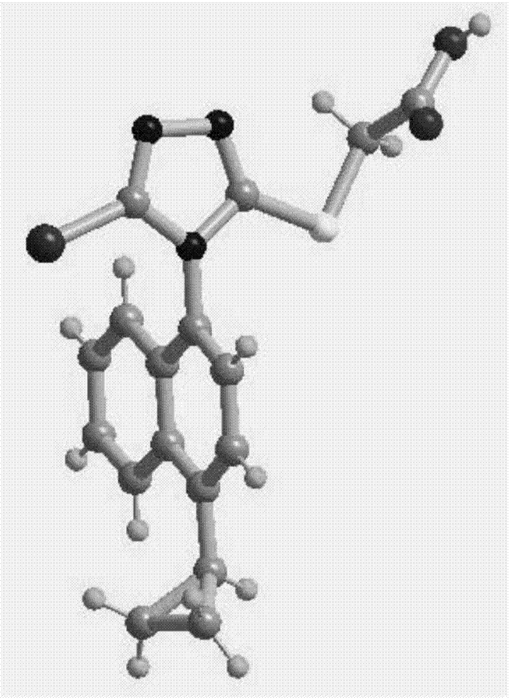 Resolving method of medicine lesinurad axial chiral enantiomer