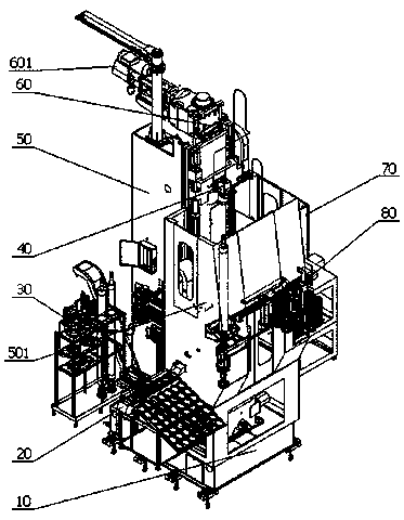 Large-tonnage helical broaching machine