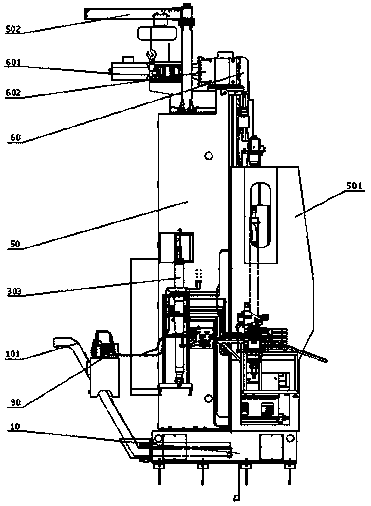 Large-tonnage helical broaching machine