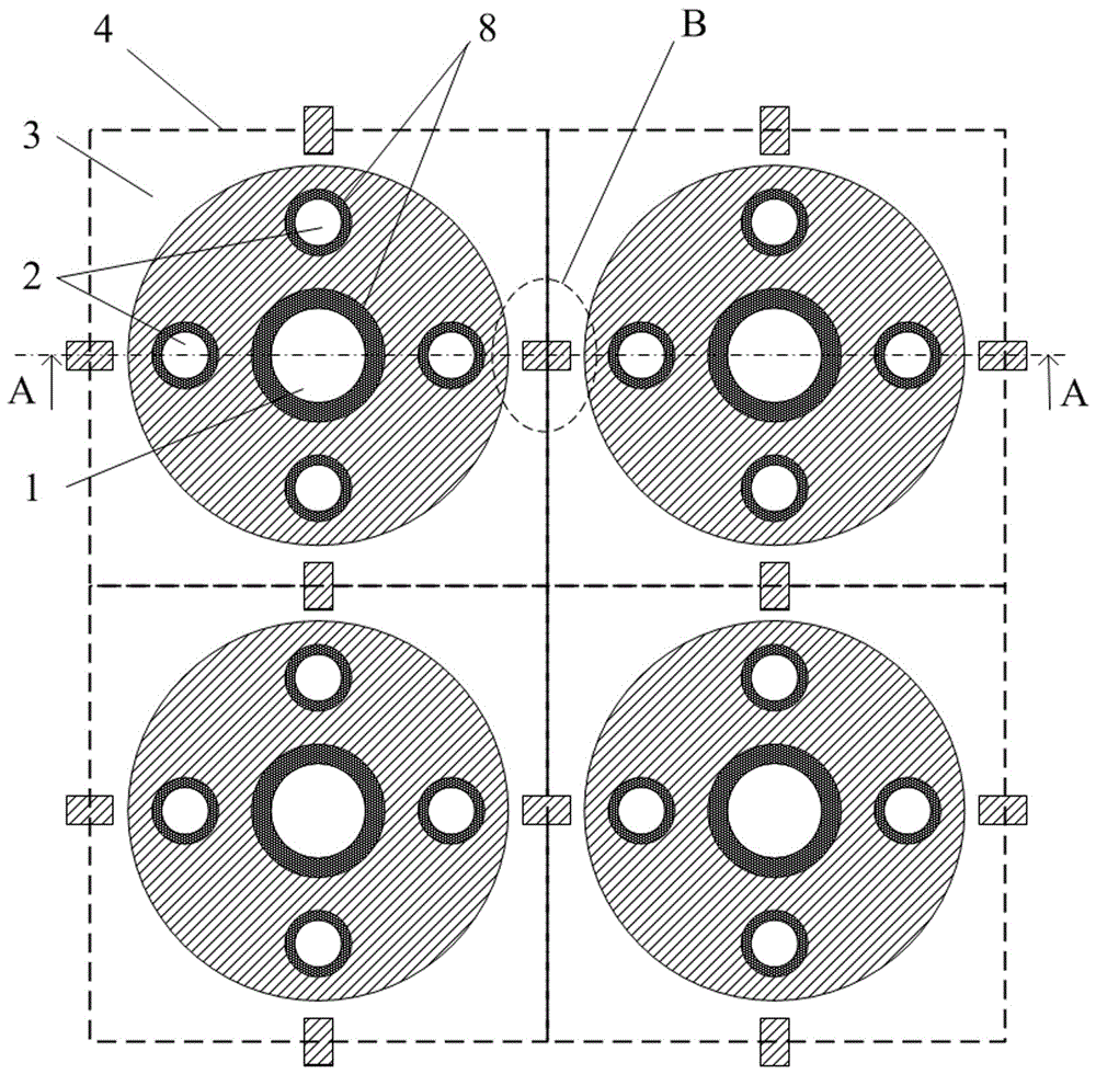 Processing method of round chips and semiconductor wafer