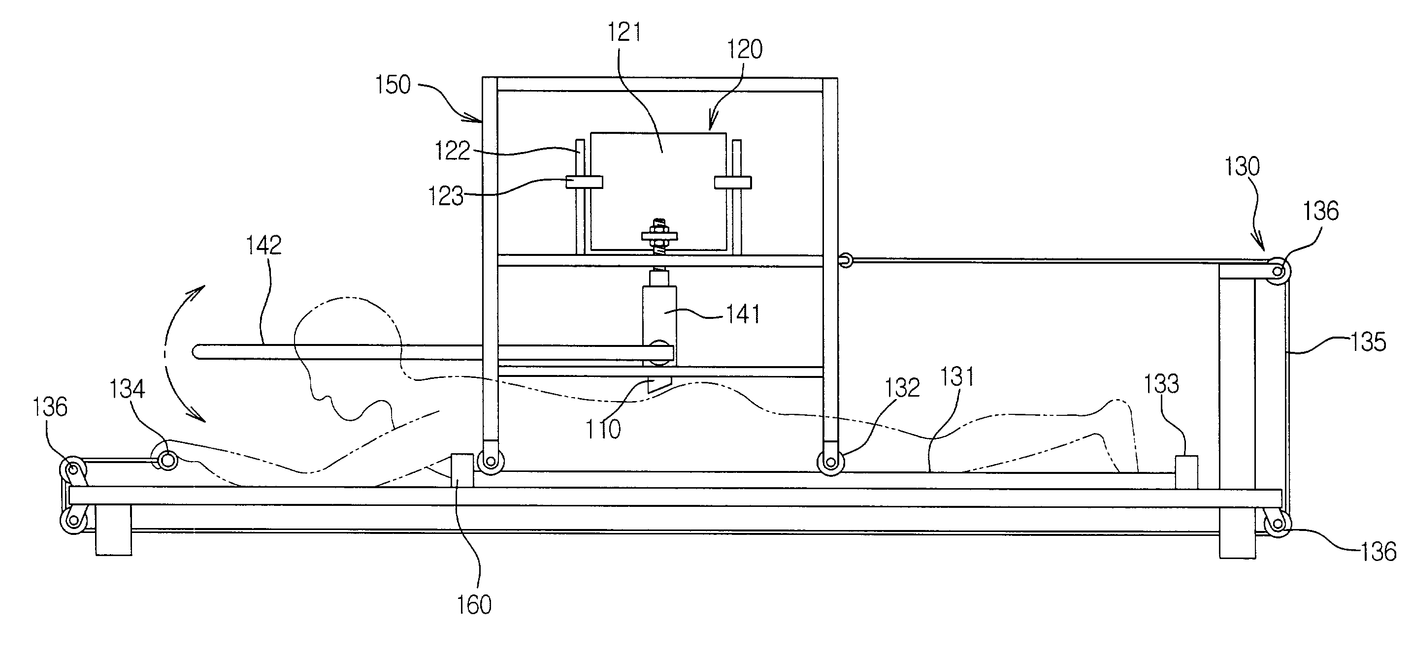 Method and apparatus for adjusting lumbosacral area