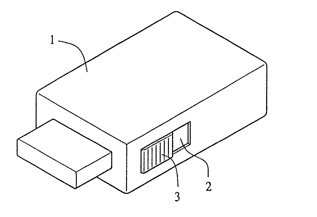 Portable read-write memory with USB interface