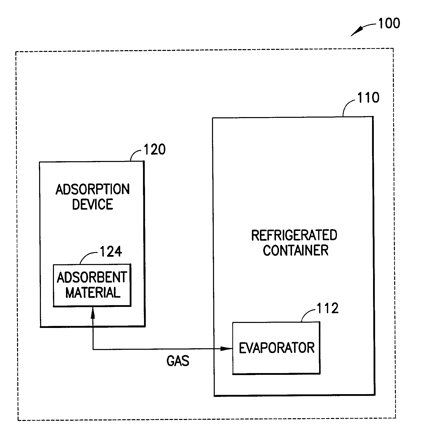 Component for solar adsorption refrigeration system and method of making such component