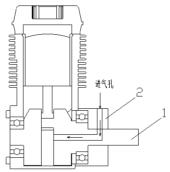 Axial-flow air inlet mechanism for two-stroke engine