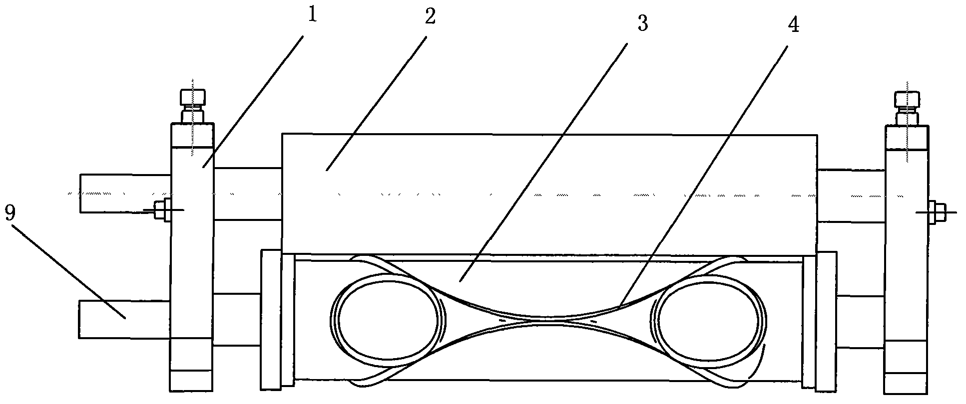 Slice food pressing and cutting device