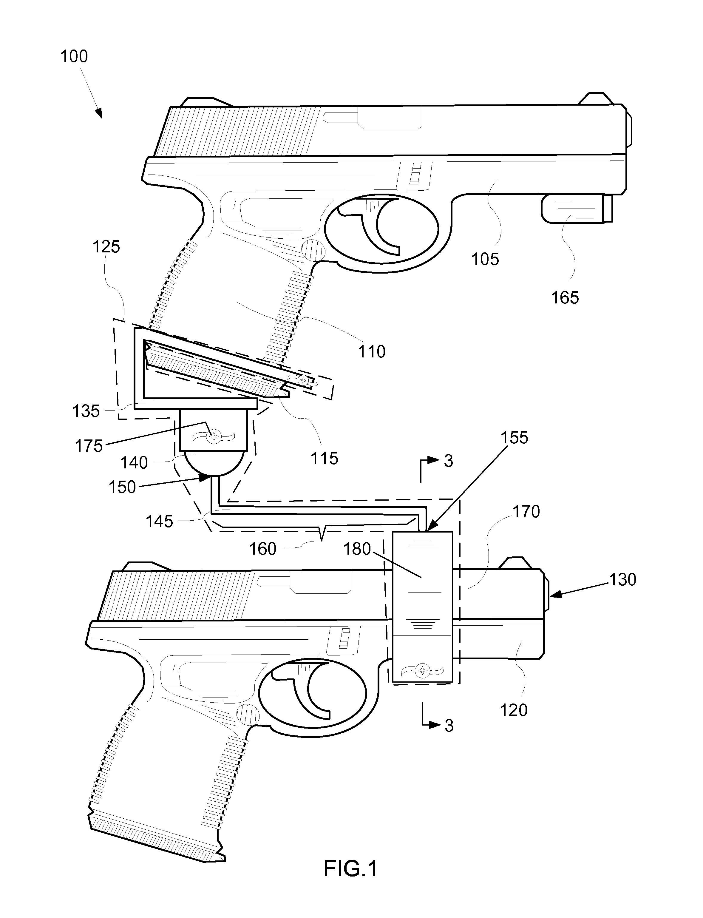 Dual handgun assembly for close combat