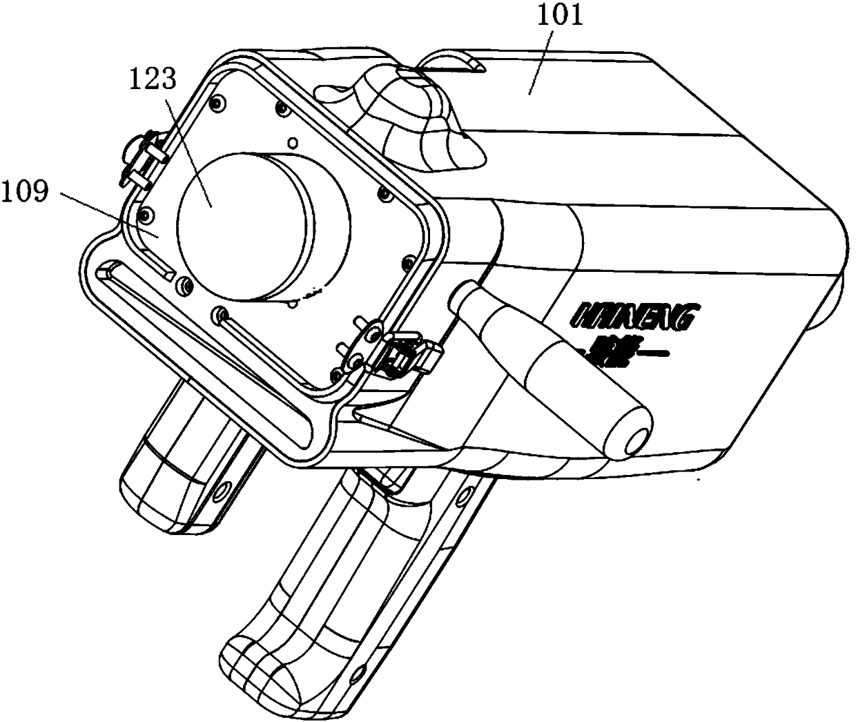 Laser cleaning machine gun body