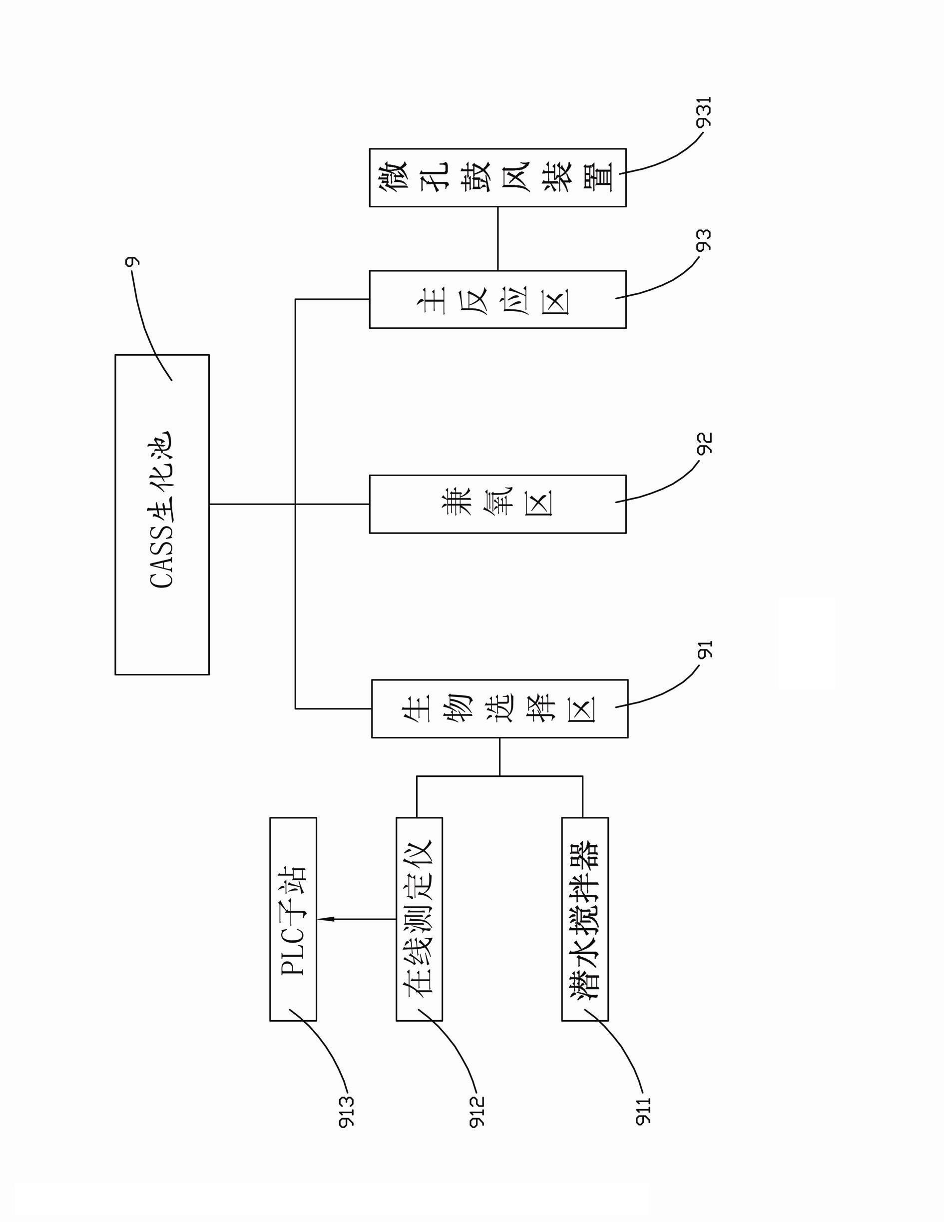 Device for treating wastewater produced in production process of alkaline peroxide mechanical pulp (APMP)