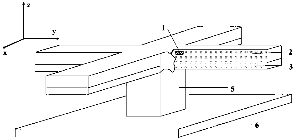 High-sensitivity miniature electric field sensing device with cantilever beam structure