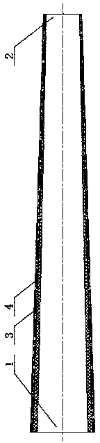 Glass fiber wound reinforced polyurethane resin conical electric pole and production method thereof