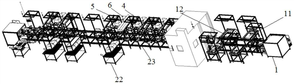 Assembly and detection production line suitable for parking air conditioner host