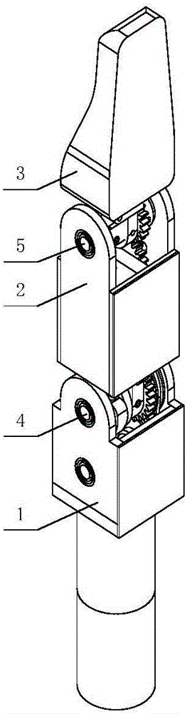 Gear-connecting bar driving parallel-clamping self-adaptive robot finger device