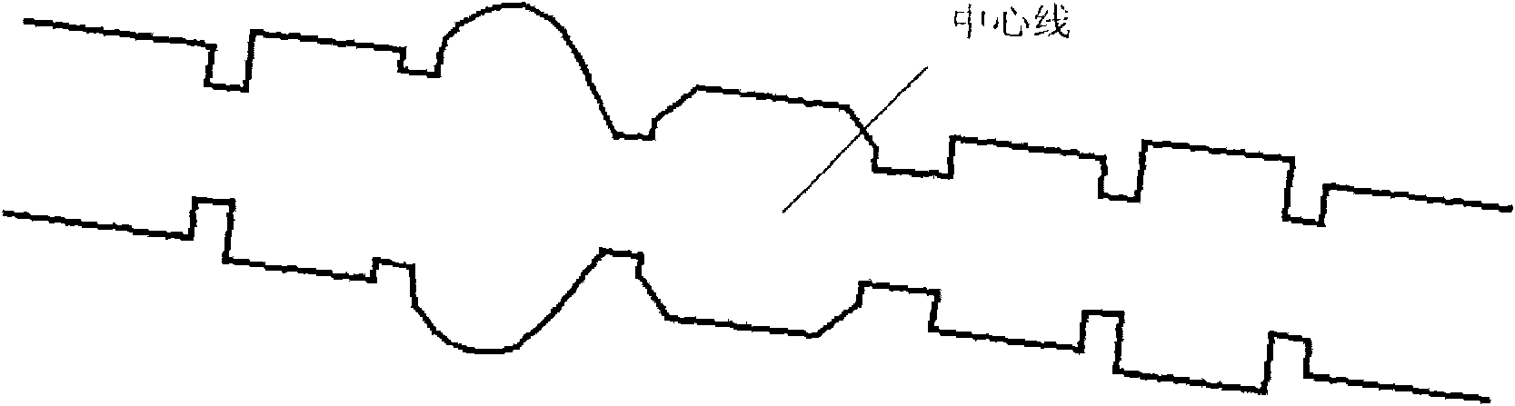 Measurement method of axial size of abrupt-change cross section of revolving body