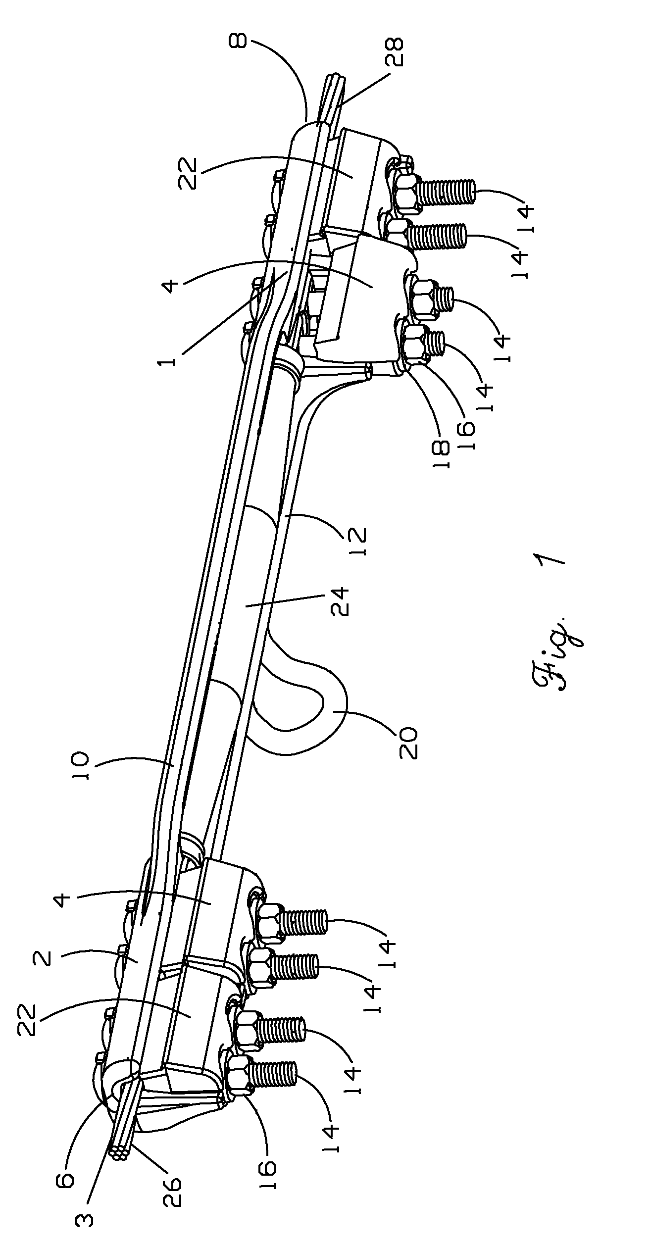 Electrical transmission line repair device