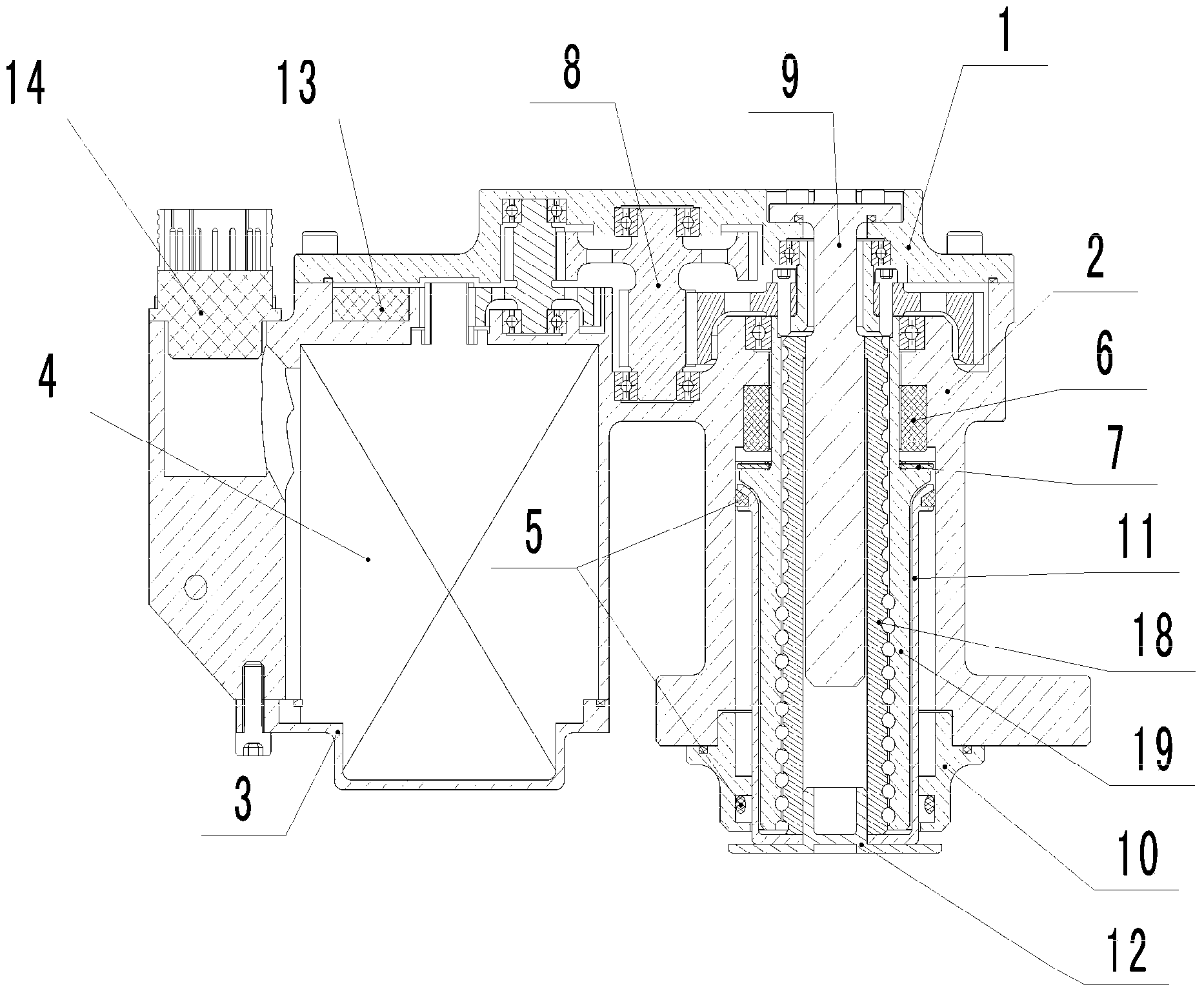 Actuator of airplane electric braking device